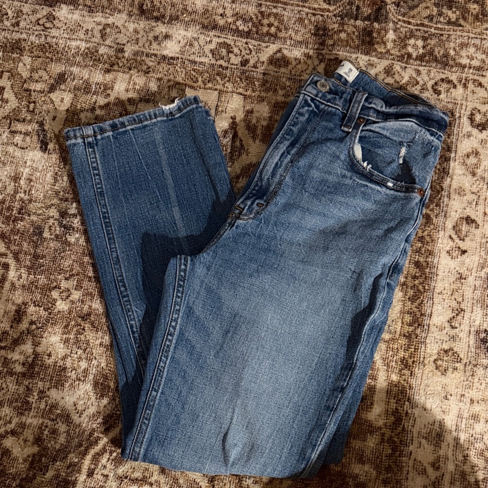 Abercrombie & Fitch Women's Blue Ankle Jeans
